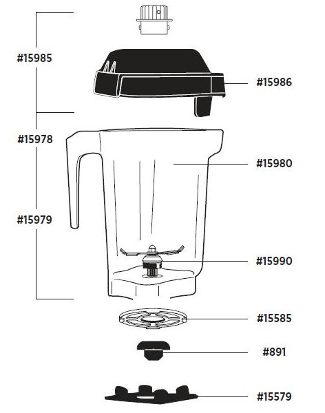 Phụ tùng máy xay sinh tố Vitamix chính hãng