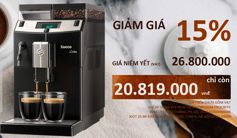 Máy pha cà phê văn phòng Saeco giảm giá 15%