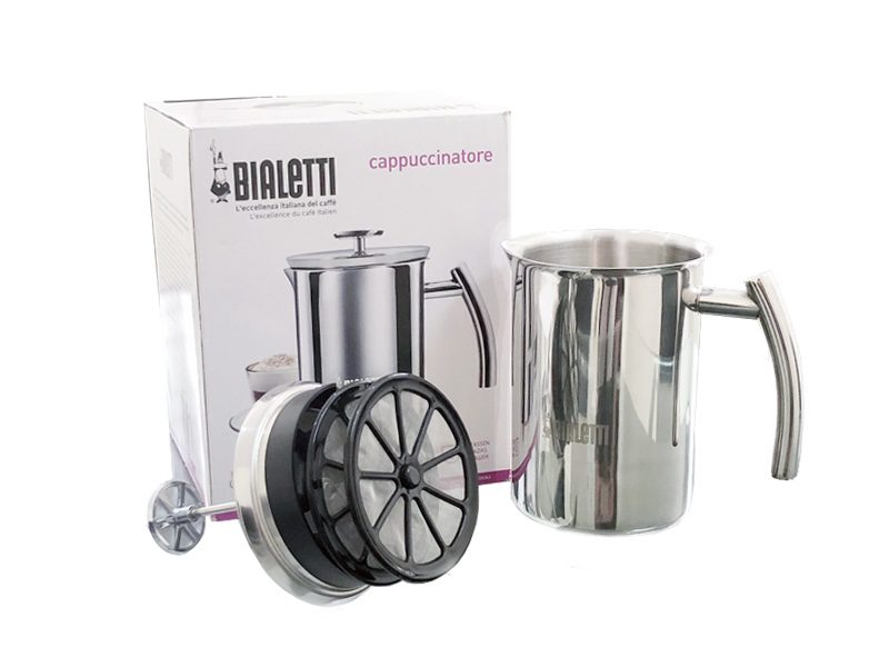 bình tạo bọt sữa, pha cappuccino tại gia, bialetti cappuccinatore