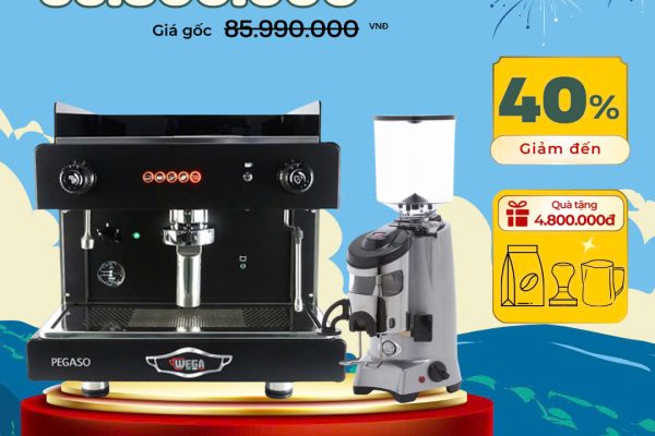 [KHUYẾN MÃI LỚN NHẤT 2025] – Combo Wega Pegaso 1 group và Eureka Zenith 65M