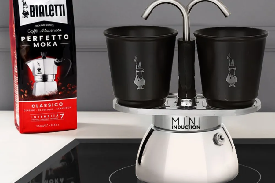 Ấm pha cà phê Bialetti Mini Express Induction sử đụng được trên mọi loại bếp, kể cả bếp từ