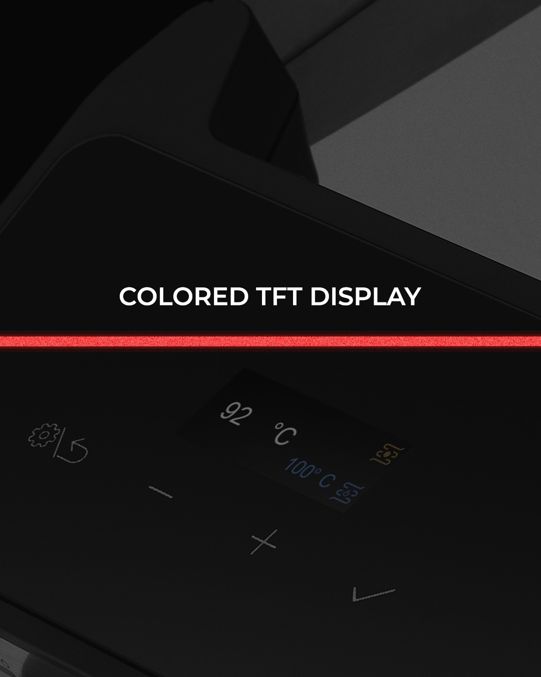 Mà hình hiển thị với 4 nút cảm ứng điện dung