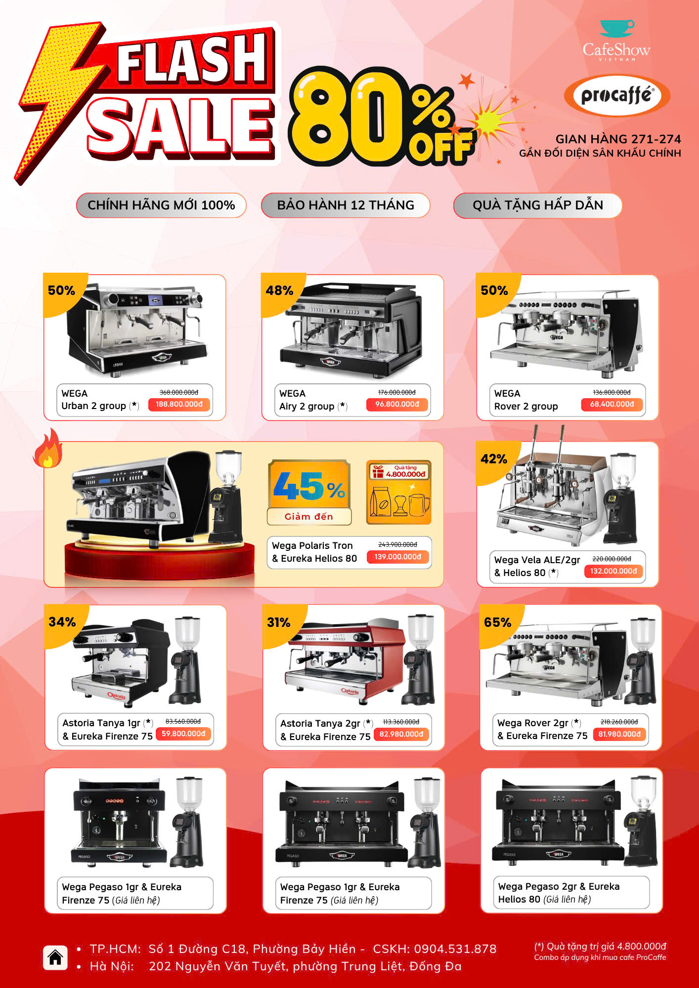 ProCaffe khuyến mãi Cafeshow Hà Nội 2025