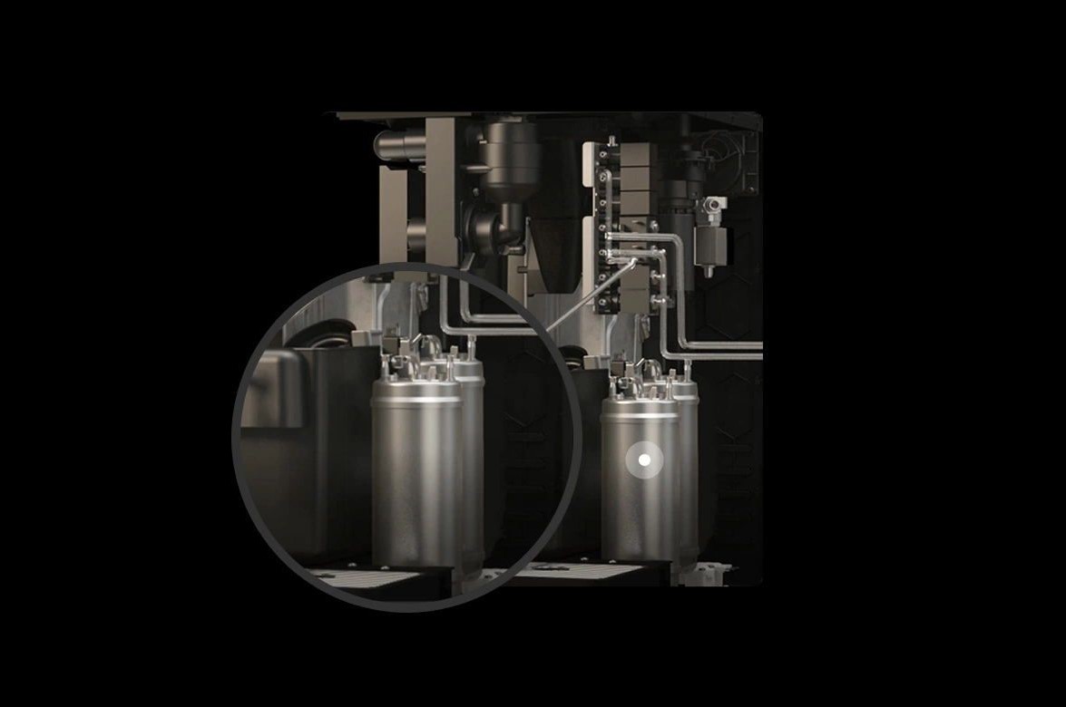 Dr.Coffee CoffeeBar Plus sở hữu dual boiler giúp rút ngắn thời gian pha chế