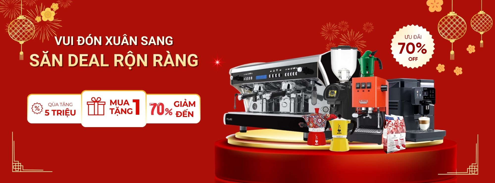 ProCaffe khuyến mãi máy pha cà phê