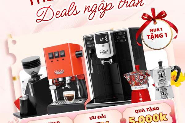 Mừng 8/3 | Ưu đãi đến 55% máy pha cà phê chính hãng Italy