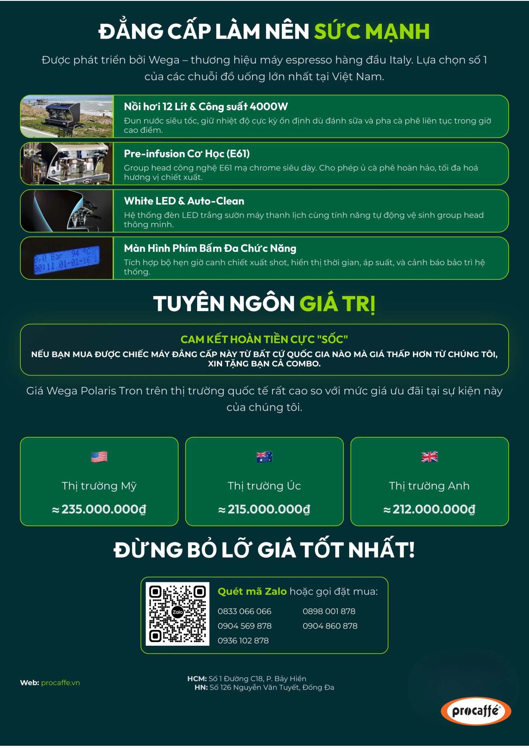 Chương trình flash sale cho Wega Polaris Tron