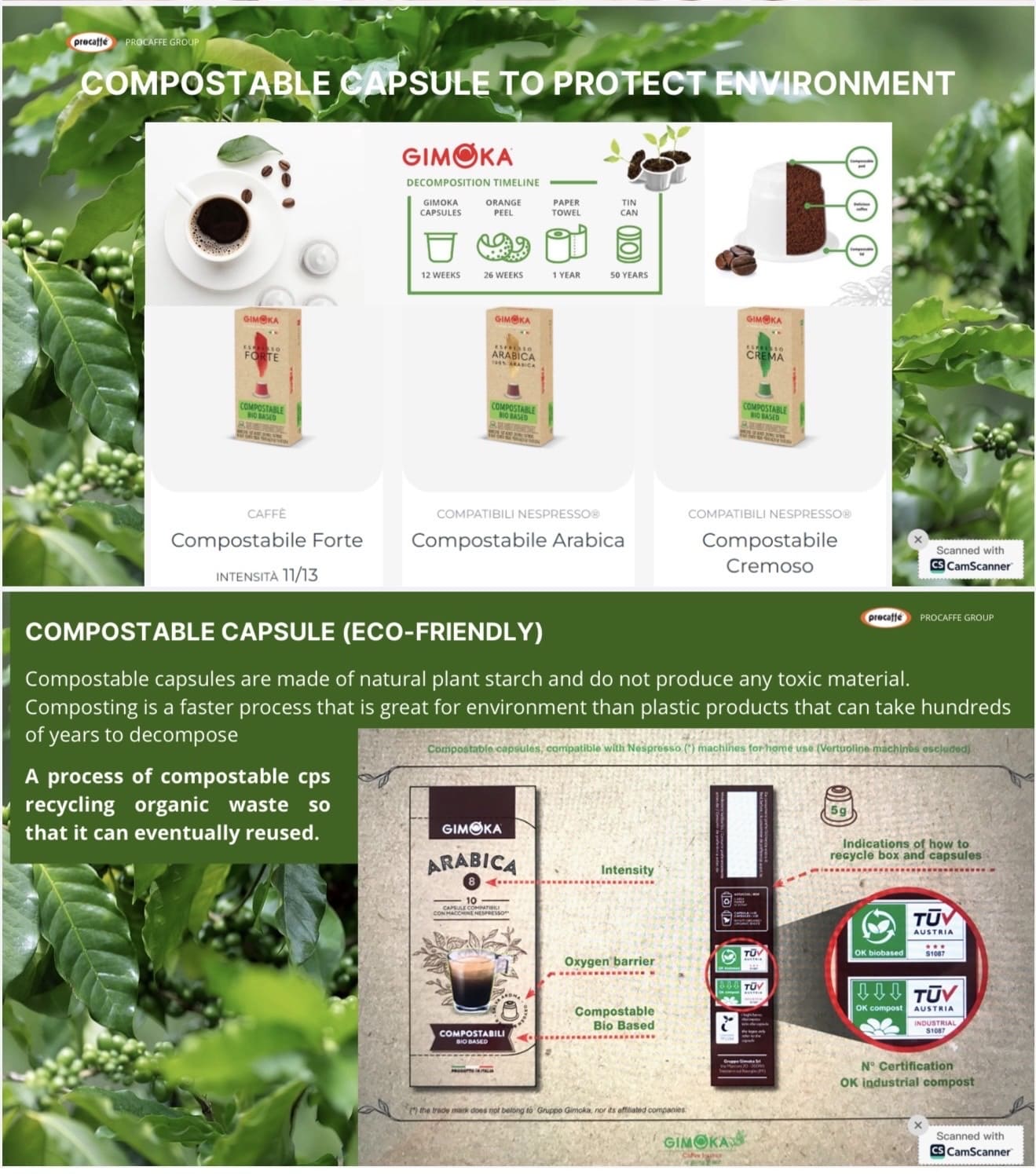 Cà phê viên nén có thể tiêu hủy được (composable)