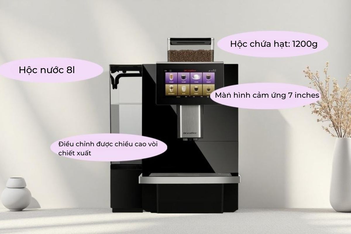Thông số cơ bản của máy pha cà phê tự động Dr.Coffee F11 Pro