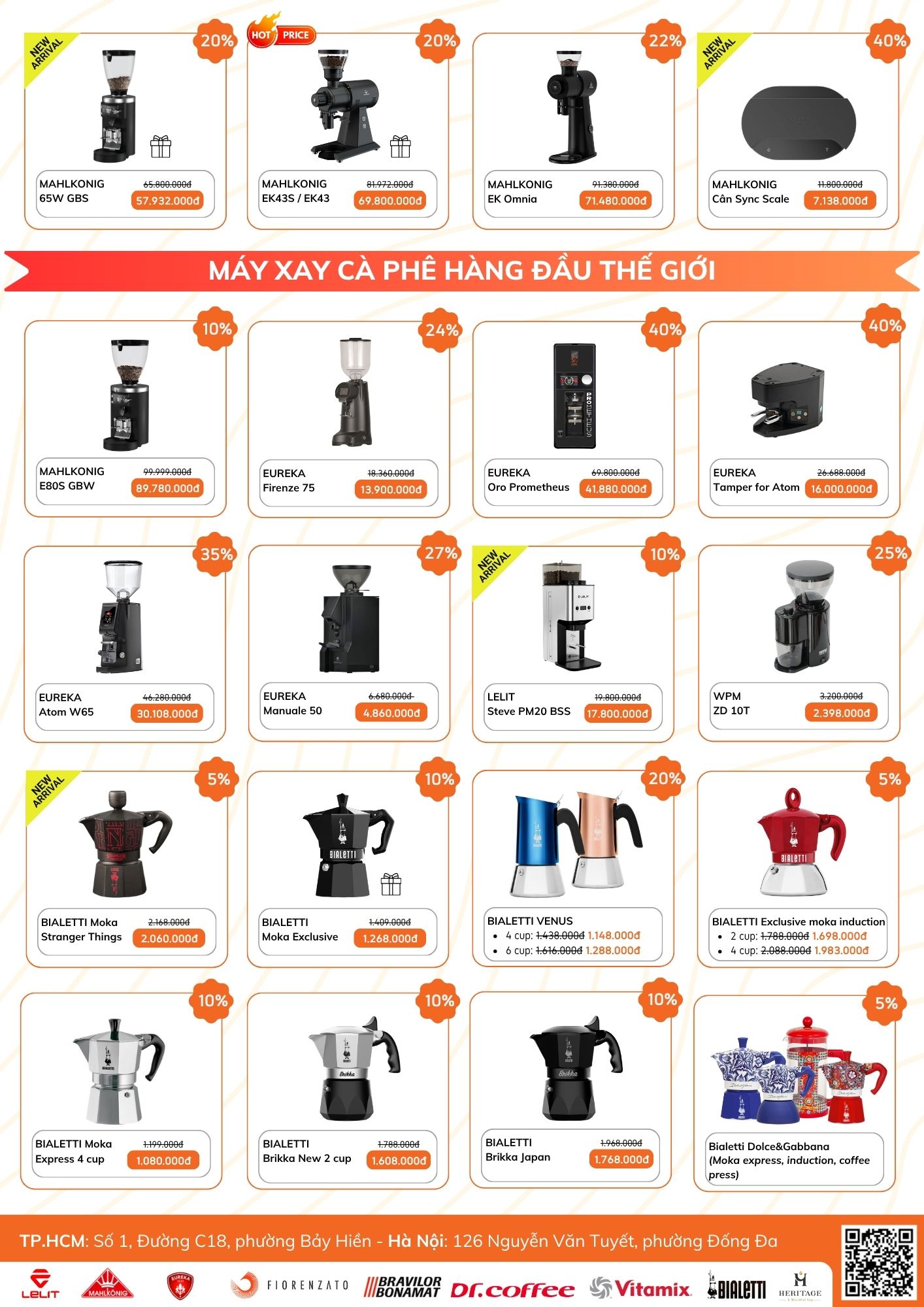 Máy xay cà phê, ấm pha cà phê