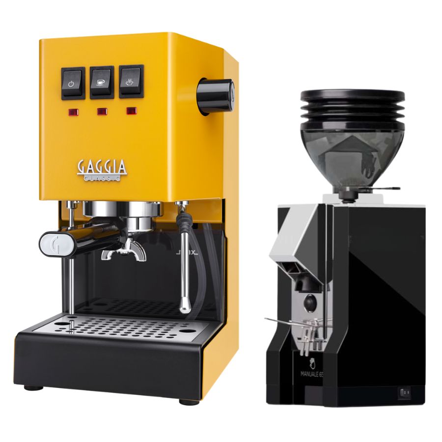 Combo máy pha cà phê gia đình Gaggia Classic E24 & eureka mignon manuale 65